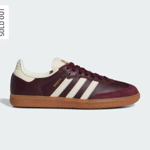 adidas Samba Maroon and Cream Sneakers NWT